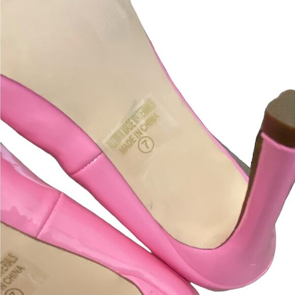 Chase + Chloe Los Angeles Barbie Pink Point Toe Faux Patent Leather Heel size 7 - Picture 10 of 10